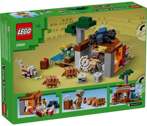 LEGO Minecraft 21269 Wyprawa do pancernikowej kopalni - 1284212 - zdjęcie 3